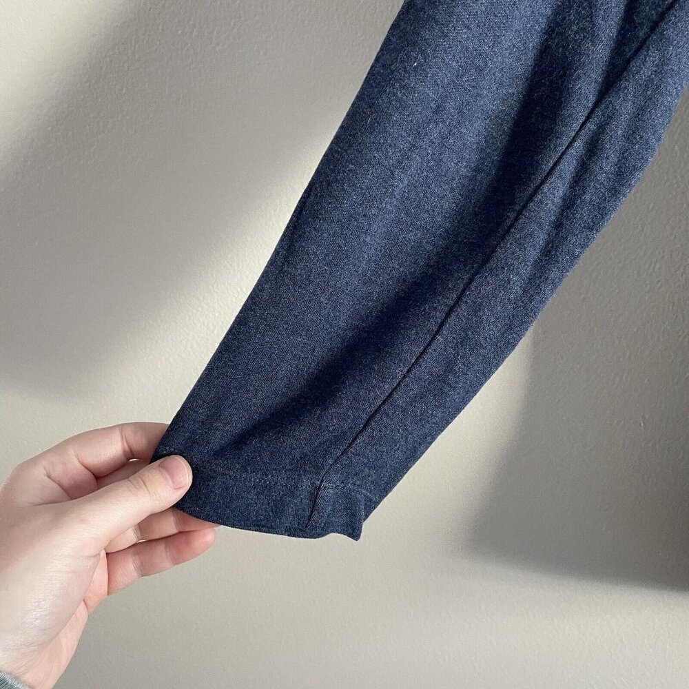 T By Talbots Women Plus Sz 1X Blue Drawstring Cowl Neck Long Sleeve Sweatshirt - Picture 4 of 9